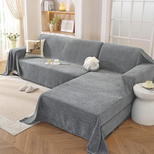 Vista 11 de OstepDecor Funda bohemia para sofá modular de 2 piezas, funda de sofá en forma de L, funda de sofá de felpilla lavable para perros, manta funda