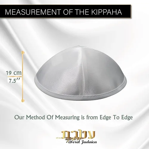 Vista 3 de Ateret Judaica Yarmulke - Gorra de satén para hombres y niños 40 unidades tamaño 75in sombrero de Yamaka judío