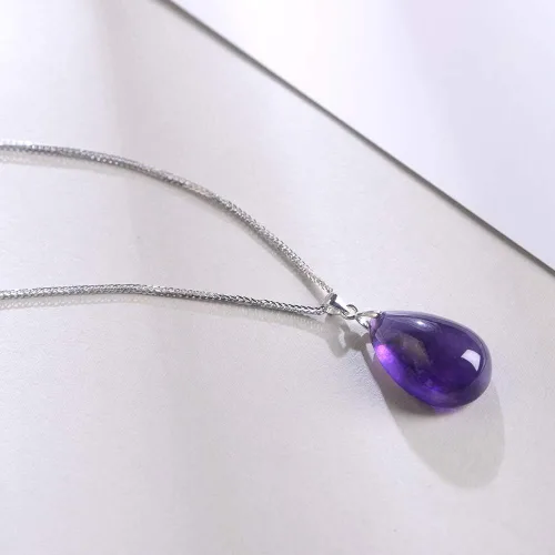 Vista 5 de iSTONE - Collar de plata de ley 925 con dije de lapislázuli para mujer, piedra preciosa natal con cadena de plata de 18 pulgadas