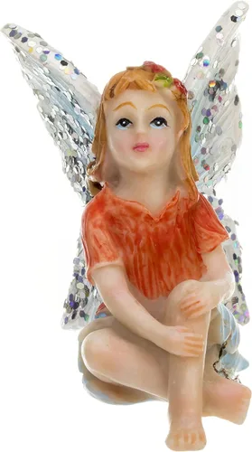 Vista 4 de Darice Paquete de 3 mini figuras de hadas meditantes de resina surtidas de 1.75 x 2.25 pulgadas