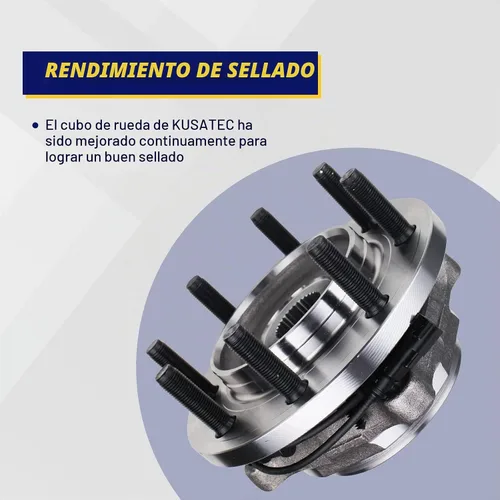 Vista 5 de KUSATEC 515148 Cojinete de rueda delantera y conjunto de cubo 4WD