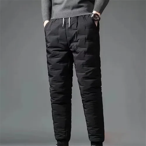 Vista 2 de YAMIELO Pantalones deportivos unisex de forro polar, leggings cálidos para invierno, pantalones con forro polar para mujeres y hombres, impermeables