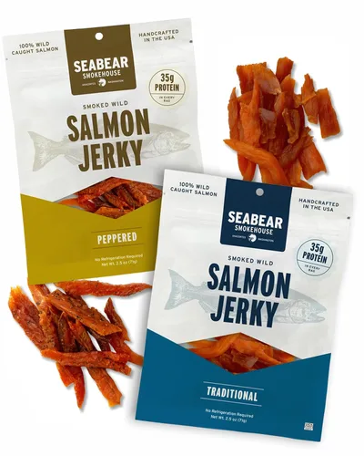 Vista 9 de SeaBear - Cecina de salmón salvaje ahumado - Tradicional - 2.5 oz