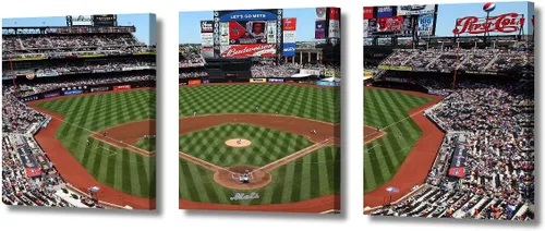 Vista 58 de TUMOVO Arte de pared en lienzo para estadio deportivo, arte de pared de campo Wrigley en Chicago, pinturas de Chicago, impresiones sobre lienzo