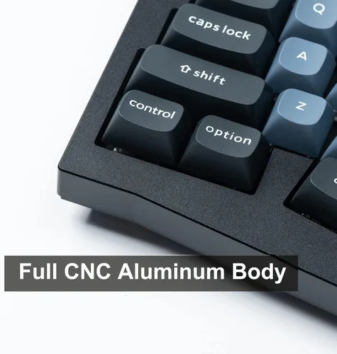 Vista 8 de Keychron Q8 Alice 65% Layout Gasket Hot Swappable Custom Mechanical Keyboard, QMK Programmable, Knob RGB Backlit Type-C Wired Aluminum Ergonomic
