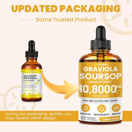 Vista 9 de Graviola - Extracto líquido de hoja de guanábana – Líquido amargo de guanábana, apoyo inmunológico, relajación, hígado y sueño, sin azúcar