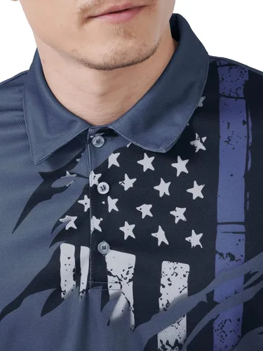 Vista 5 de PAGYMO Golf Shirts for Men Funny Golf Polos for Men Tropical Golf Shirts for Men Golf Gift