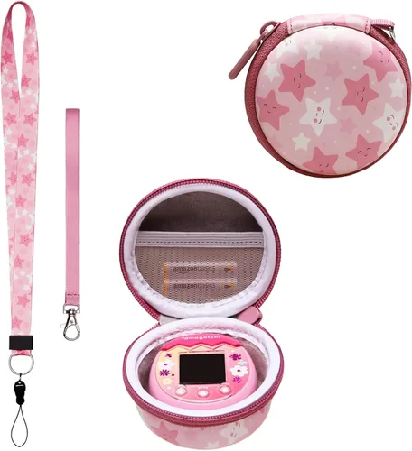 Vista 14 de LTGEM - Funda compatible con Tamagotchi Pix/Original/Nano X/Hello Kitty/Uni, funda protectora de almacenamiento para mascotas electrónicas con Rosa