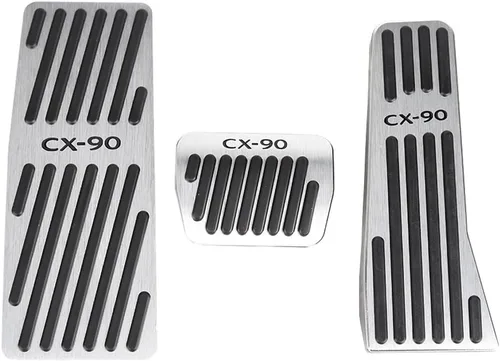 Vista 8 de LEXLEY 3 almohadillas antideslizantes de aluminio para pedal de freno de gas, cubiertas de pedal de acelerador sin perforación, solo para Mazda 2024