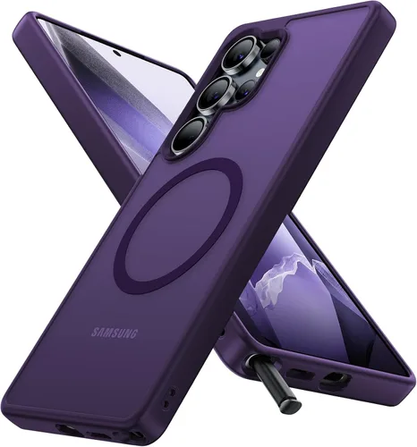 Vista 11 de Funda magnética a prueba de golpes para Samsung Galaxy S25 Ultra, protección de grado militar de 12 pies [compatible con MagSafe], parachoques