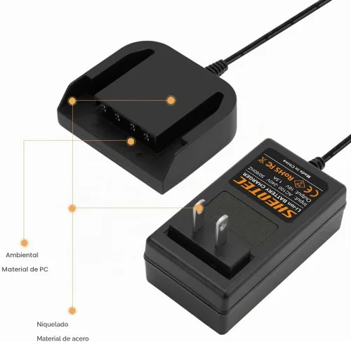 Vista 5 de Shentec Cargador de batería de litio de 18 V compatible con RIDGID R840085