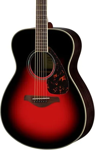 Vista 3 de Yamaha fg820 Guitarra Acústica, color natural Dusk Sun Red