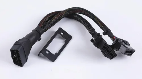 Vista 4 de Cable divisor OBD2 Y bajo el salpicadero OBDII 1 macho a 2 hembras divisor de 20awg de alambre grueso