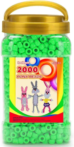 Vista 42 de IOOLEEM Cuentas de pony (2000 piezas, cuentas de pony negras), cuentas para hacer joyas, cuentas para manualidades, suministros para ensartar Negro