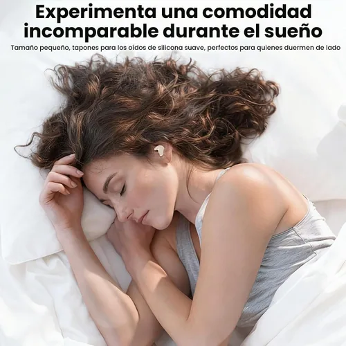 Vista 6 de Paquete de 2 auriculares Sleep para dormir, auriculares Bluetooth con cancelación de ruido para personas que duermen de lado con estuche de carga