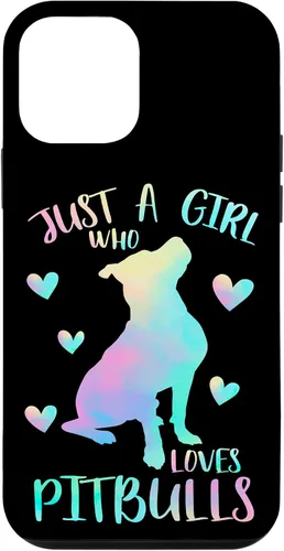 Vista 16 de Just a Girl Who Loves Pitbulls Watercolor Cute Pitbull Mama Case for iPhone 17
