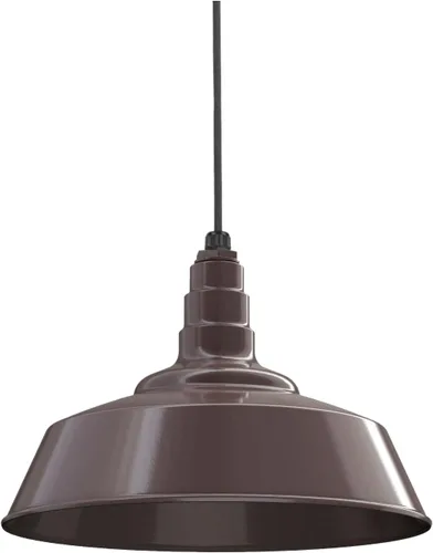 Vista 81 de Steel Lighting Co. Manhattan Warehouse Light Colgante montado en el techo Cúpula de 20 pulgadas vástago de 12 pulgadas Luz de granero