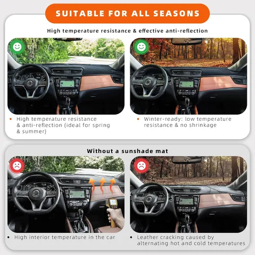 Vista 8 de Cubierta de Salpicadero Alfombrilla de Tablero Compatible con Ford F-150 2014-2009 (Sin Modelos HUD), Alfombrilla Antirreflejos para Salpicadero