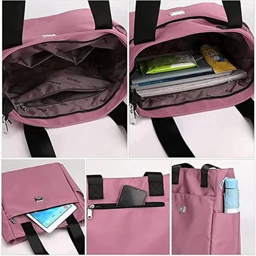 Vista 4 de Bigbicc - Bolso de hombro Bigbic 2023 de nailon impermeable, bolsa de mano ligera de gran capacidad