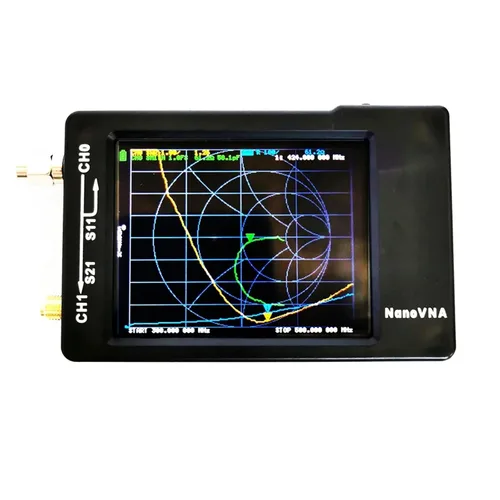 Vista 2 de Spectrum Analyzer, 2.8" LCD 1.5GHz NanoVNA-H HF VHF UHF UV Vector Network Analyzer Antenna NanoVNA with SD Card Slot Spectrum Analyzer
