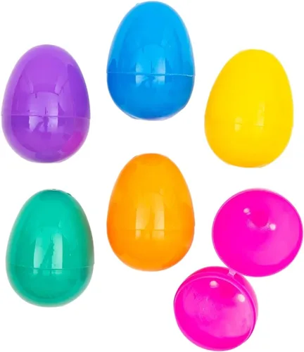 Vista 3 de Huevos de Pascua, surtido de huevos de plástico brillante (144 piezas)