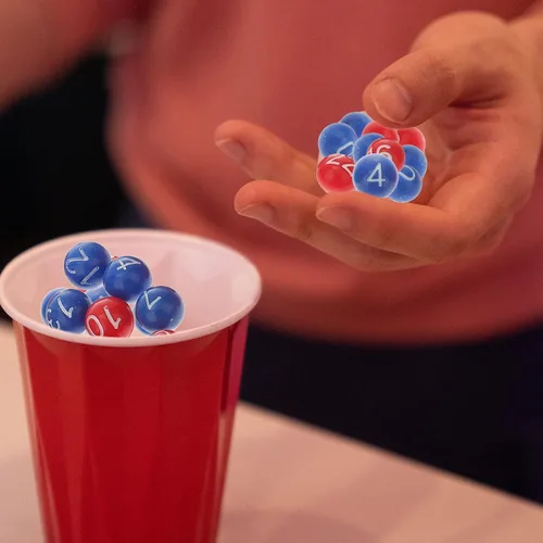 Vista 5 de Zerodeko - 49 bolas de bingo numeradas de 1 a 49 bolas de plástico de repuesto para juegos de bingo, bolas numeradas para juegos de fiesta