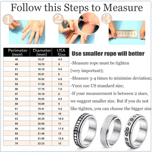 Vista 6 de Jstyle Juego de 4 anillos giratorios de acero inoxidable para mujeres y hombres, anillos giratorios con flores, luna, estrella, anillos geniales