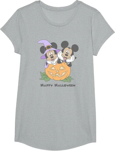 Vista 65 de Disney Mickey and Friends Halloween Pumpkin Mickey & Minnie Camiseta Blanco