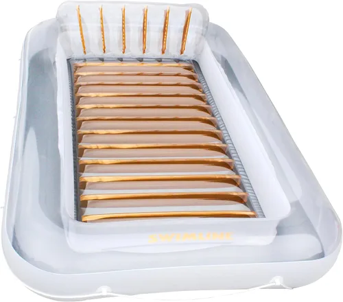 Vista 11 de SWIMLINE Original Suntan Tub Series Classic Inflatable Tanning Float Floating Lounge Personal Tan Pool Hybrid Lounger Adjustable Pillow Fill