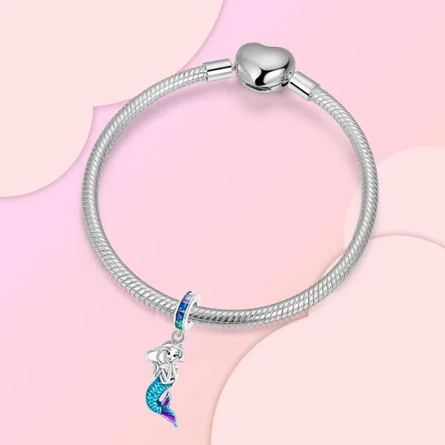 Vista 114 de Dije de girasol con diseño de estrella y luna y elefante para pulsera, collar de plata de ley 925, dijes de corazón de amor para mujer, regalo