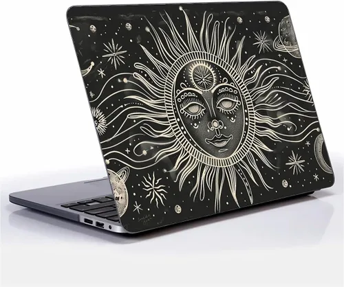 Vista 12 de Funda para MacBook Pro de 13 Pulgadas, Patrón de Planetas Negros Alineados, Estuche Duro de Plástico para MacBook Pro Retina 13 A1425/A1502