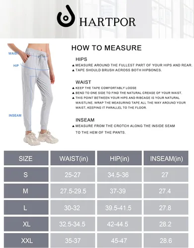Vista 7 de HARTPOR Pantalones deportivos de algodón para mujer, pantalones deportivos para yoga, pantalones deportivos casuales para correr con bolsillos