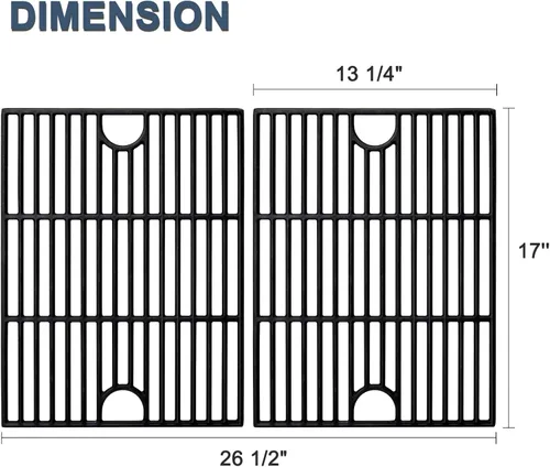 Vista 2 de Rejillas de repuesto de 17 pulgadas para Nexgrill 4 Burner 720-0830H, 720-0783E, 720-0830X, 5 quemadores 720-0888N, 720-0888, 720-0888S, Charbroil