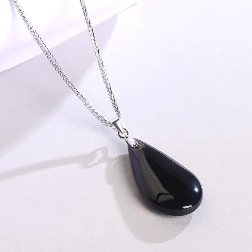 Vista 5 de iSTONE - Collar de plata de ley 925 con dije de lapislázuli para mujer, piedra preciosa natal con cadena de plata de 18 pulgadas