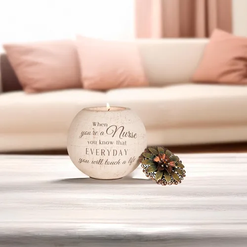Vista 9 de Pavilion Gift Company - Enfermera - Portavelas globo candelita enfermera hospital esencial trabajador hogar escritorio decoración