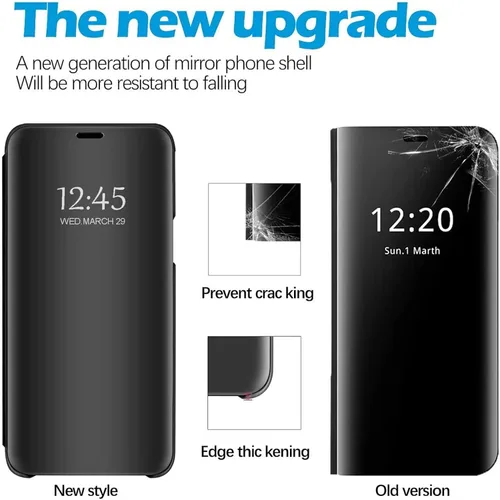 Vista 6 de Note 20 Ultra - Funda de piel para Samsung Galaxy Note20 Ultra 5G, funda delgada para teléfono transparente, espejo de maquillaje, con función