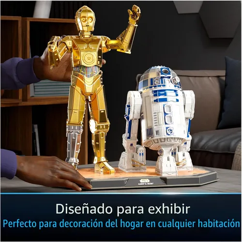 Vista 5 de 4D Build Star Wars C-3PO & R2-D2 Droid Kit de modelo de rompecabezas 3D