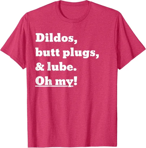 Vista 32 de Consoladores, tapones para los glúteos y lubricante. Camiseta Oh My! Azul bebé