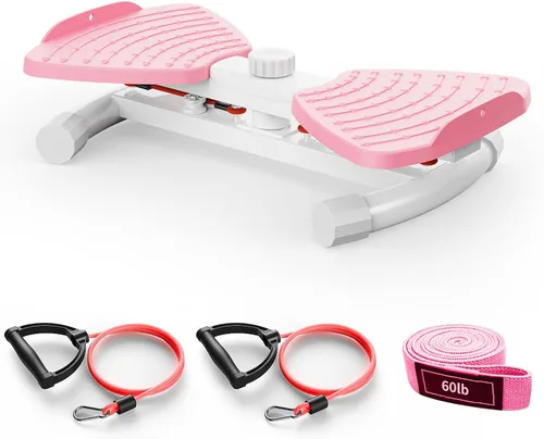 Vista 9 de Waist Twister Machine with Resistance Band, Silent Exercise Twist Board for Core & Belly Fat Workout, Non-Slip Home Fitness Disc for Men & Women