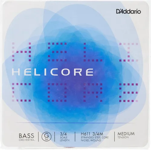 Vista 13 de D'Addario Helicore Orchestral Bass Single A String, escala 3/4, tensión media