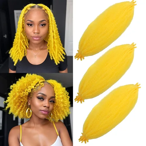 Vista 29 de Cabello para trenzar de 10 pulgadas para locs suaves sintéticos, trenzas de ganchillo Passion Spring Cuban Twist Hair Butterfly Loc Marley Twist