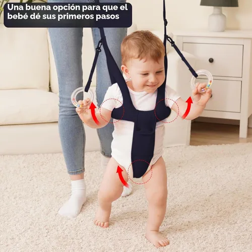 Vista 7 de Arnés de mano para caminar para bebés (azul oscuro) Cinturón de asistente para caminar para bebés, soporte de pie para niños pequeños, ayuda a