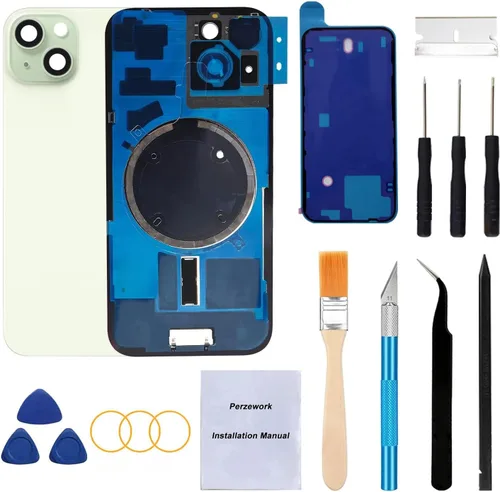 Vista 28 de Reemplazo de cristal trasero OEM para iPhone Xs de 5.8 pulgadas con kit de herramientas de reparación y adhesivo preinstalado (Oro)