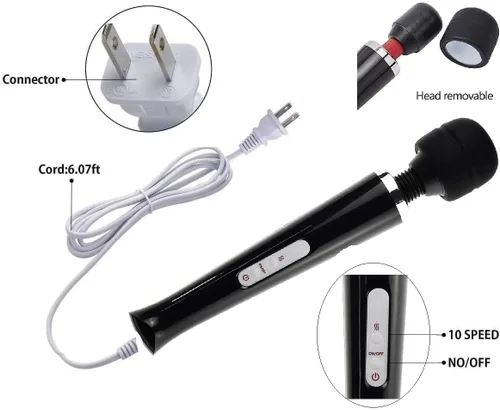 Vista 2 de Masajeador eléctrico de mano, herramienta eléctrica para pies, cuello, espalda, mano, pierna, brazo, dolores musculares para mujeres y hombres