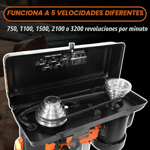 Vista 5 de WEN Prensa de taladro de mesa de hierro fundido de 5 velocidades de 2.3 amperios y 8 pulgadas (4206T)