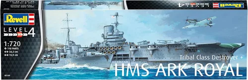 Vista 2 de Revell de Alemania 05149 HMS Ark Royal & Tribal Destroyer