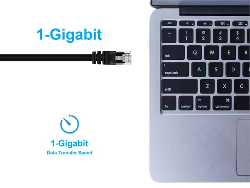 Vista 5 de Monoprice - Cable de red Ethernet Cat6 0.5 pies 24AWG 550MHz UTP de cobre desnudo, negro