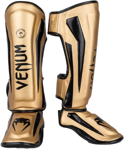Vista 11 de Venum Espinilleras Elite Standup Blanco/Dorado
