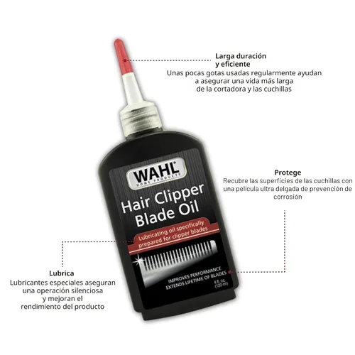 Vista 2 de Cuchilla para cortar cabello Wahl, 4 onzas de aceite. N.°3310-300.