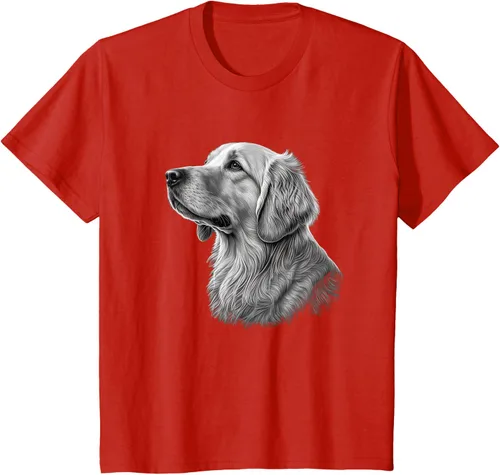 Vista 3 de Camiseta divertida Golden Retriever, Negro
